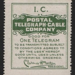Scott# 15TO16 "POSTAL TELEGRAPH CABLE CO." MINT, NICELY CENTERED
