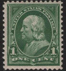 Scott# 279 "FRANKLIN" MNH SINGLE, NICELY CENTERED, PRISTINE OG