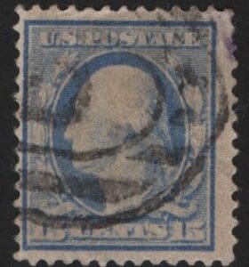 Scott# 382 WASHINGTON USED, PERF 12, SLWMK, DOUBLE OVAL CANCEL