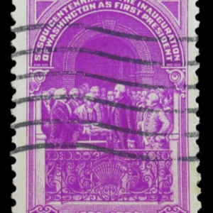 Scott# 854 "WASHINGTON'S INAUGURATION" USED