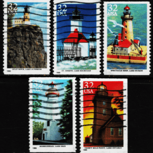 Scott# 2969-73 "LIGHTHOUSES" USED BOOKLET SINGLES SET (5)