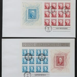 Scott# 3139-40 "PACIFIC 97+WASHINGTON SOUVENIR SHEET COVERS SET