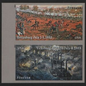 Scott# 4787-88 "CIVIL WAR 1863" NO DIE CUT VERTICAL PAIR, MNH