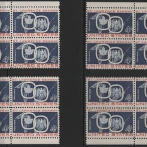 Scott# 1131 ST LAWRENCE SEAWAY MNH MATCHED PLATE BLOCKS(4)P#26335