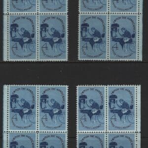 Scott# 1155 EMPLOY THE HANDICAPPED MNH MATCHED PB SET (4)P#26680