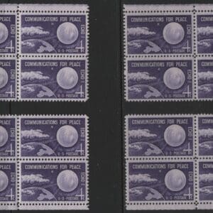 Scott# 1173 "ECHO-1" MNH MATCHED SET of PLATE BLOCKS (4) P# 26847
