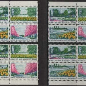 Scott# 1365-68 BEAUTIFICATION MNH MATCHED PLATE BLOCKS(4) P#30627