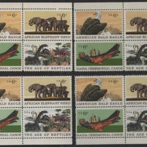 Scott# 1387-90 "NATURAL HISTORY" MATCHED PLATE BLOCKS(4) P# 31686