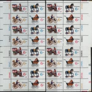 Scott# 1415-18 CHRISTMAS TOYS MNH MATCHED PLATE BLOCKS(8) P#31903