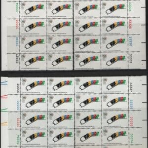 Scott# 1461 "WINTER OLYMPICS"MNH MATCHED PLATE BLOCKS(10) P#33333