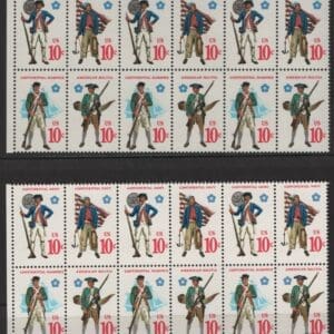 Scott# 1565-68 "MILITARY UNIFORMS" MNH MATCHED PLATE BLOCKS (12)
