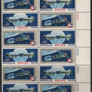 Scott# 1569-70 "APOLLO-SOYUZ" MNH MATCHED PLATE BLOCKS(12)P#36303