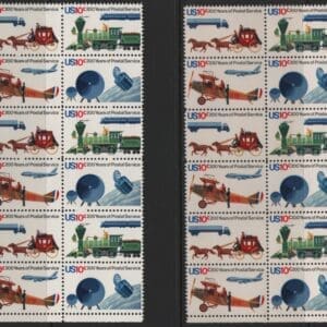 Alternative view of Scott# 1572-75 "USPS BICENTENNIAL" MNH MATCHED PLATE BLOCKS (12)