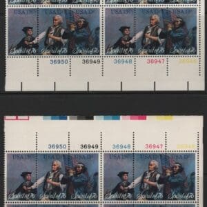 Alternative view of Scott# 1629-31 "SPIRIT OF 76" MNH MATCHED PLATE BLOCKS (12)