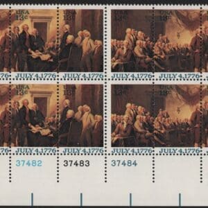 Scott# 1691-94 DECLARATION OF INDEPENDENCE MATCHED PLATE BLOCKS (16)