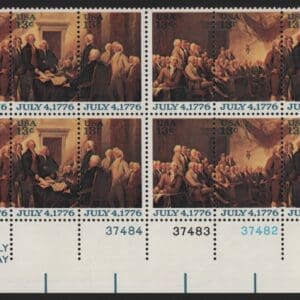Alternative view of Scott# 1691-94 DECLARATION OF INDEPENDENCE MATCHED PLATE BLOCKS (16)