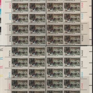 Scott# 1702 "WINTER PASTIME" MATCHED PLATE BLOCKS(10) P#37470-74