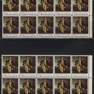 Alternative view of Scott# 1704 "BICENTENNIAL" MNH MATCHED PLATE BLOCKS (10) P# 37642