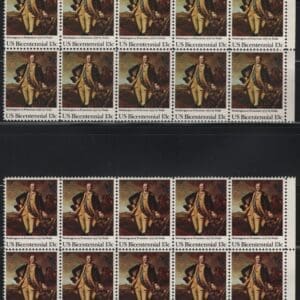 Alternative view of Scott# 1704 "BICENTENNIAL" MNH MATCHED PLATE BLOCKS (10) P# 37647
