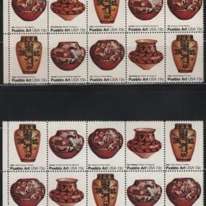 Scott# 1706-09 PUEBLO POTTERY MNH MATCHED PLATE BLOCKS(10)P#37775