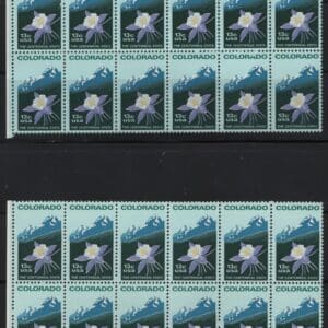 Scott# 1711 COLORADO STATEHOOD MATCHED PLATE BLOCKS (12) P# 37962
