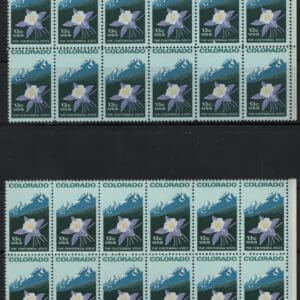 Alternative view of Scott# 1711 COLORADO STATEHOOD MATCHED PLATE BLOCKS (12) P# 37962