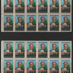 Scott# 1744 "HARRIET TUBMAN" MATCHED PLATE BLOCKS(12) P# 38300-05