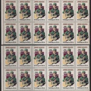 Scott# 1755 "JIMMIE RODGERS" MNH MATCHED PLATE BLOCKS(12) P#38475