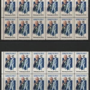 Scott# 1756 "GEORGE M COHAN" MNH MATCHED PLATE BLOCKS (12) P# 38412