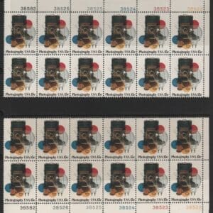 Alternative view of Scott# 1758 "PHOTOGRAPHY" MNH MATCHED PLATE BLOCKS (12) P# 38582