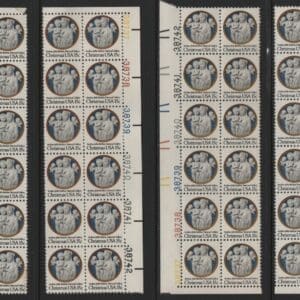Scott# 1768 CHRISTMAS MNH MATCHED PLATE BLOCKS(12) P# 38737-38742