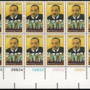 Scott# 1771 "MARTIN LUTHER KING" MATCHED PLATE BLOCKS(12) P#38820 - Image 3