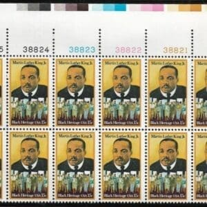 Alternative view of Scott# 1771 "MARTIN LUTHER KING" MATCHED PLATE BLOCKS(12) P#38820