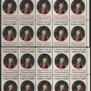 Alternative view of Scott# 1789 JOHN PAUL JONES MNH MATCHED PLATE BLOCKS (10)