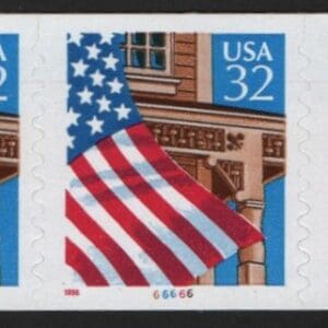 Scott# 2915A "FLAG OVER PORCH" MNH PNC5 P# 66666, NICELY CENTERED