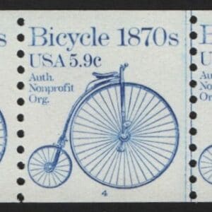 Scott# 1901 "BICYCLE" PNC3, PLATE #4, MNH, NICELY CENTERED