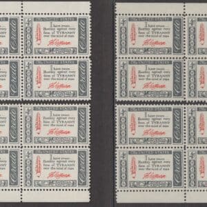 Scott# 1141 "CREDO-JEFFERSON" MNH MATCHED PLATE BLOCKS(4) P#26618