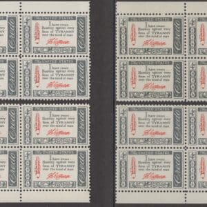 Scott# 1141 "CREDO-JEFFERSON" MNH MATCHED PLATE BLOCKS(4) P#26623