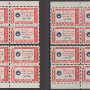 Scott# 1142 CREDO-FRANCIS SCOTT KEY MATCHED PLATE BLOCKS(4) P#26693