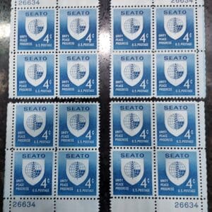 Scott# 1151 "SEATO" MNH MATCHED SET of PLATE BLOCKS (4) P# 26634