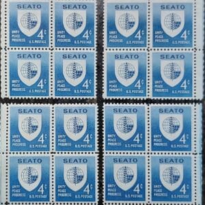 Scott# 1151 "SEATO" MNH MATCHED SET of PLATE BLOCKS (4) P# 26638