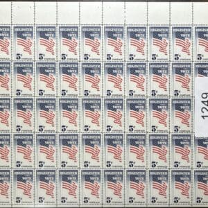 Scott# 1249 "REGISTER TO VOTE" MNH FULL SHEET(50) NICELY CENTERED
