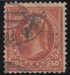 Scott# 260 "JEFFERSON" DOUBLE OVAL CANCEL, NICELY CENTERED