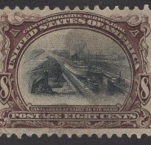 Scott# 298 "PAN AM-CANAL" USED, LITE CANCEL, VERY NICELY CENTERED