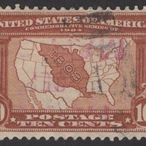 Scott# 327 "MAP" LOUISIANA PURCHASE, LITE CANCEL, NICELY CENTERED