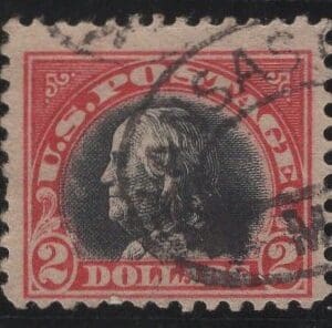 Scott# 547 "FRANKLIN" USED, KANSAS CITY, MO. DOUBLE OVAL CANCEL