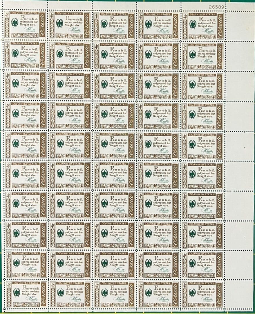 Scott# 1140 "CREDO-BEN FRANKLIN" MNH FULL SHEET (50)
