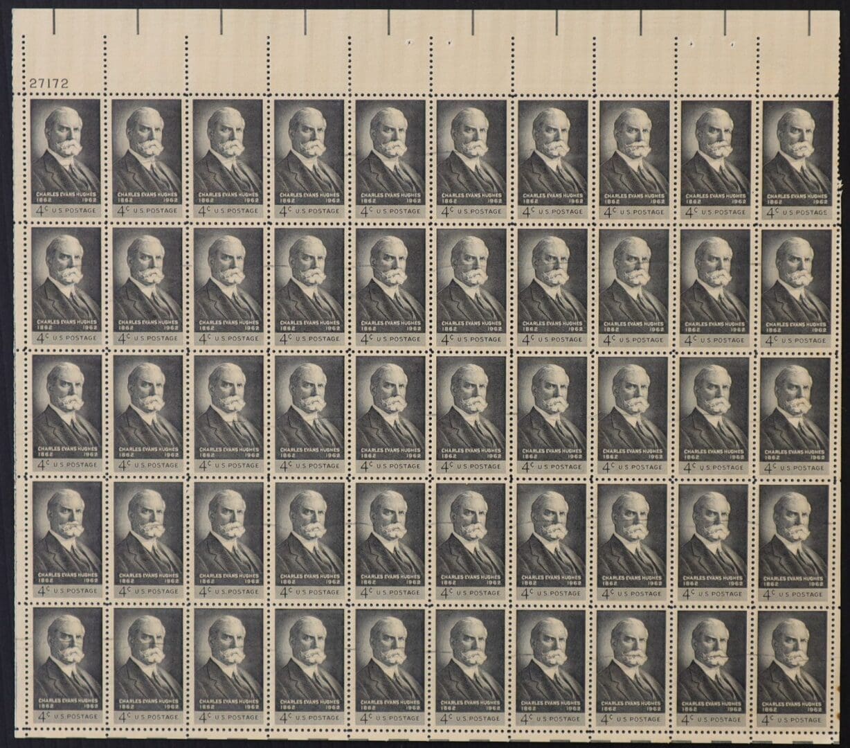 Scott# 1195 "CHARLES E HUGHES-N.Y. GOVERNOR" MNH FULL SHEET (50)