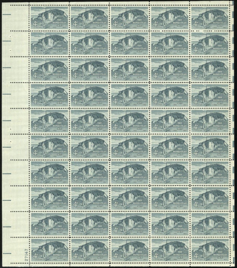Scott# 1198 "HOMESTEAD ACT" MNH FULL SHEET (50) NICELY CENTERED