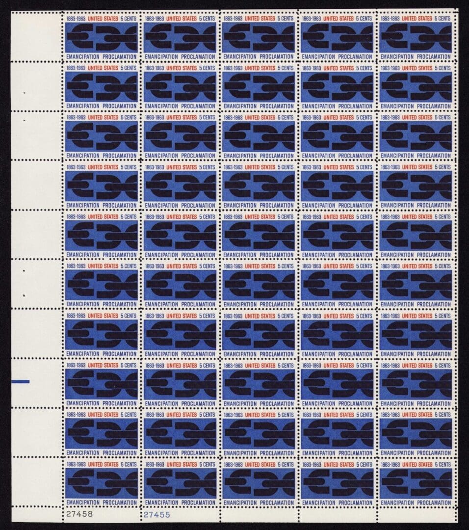 Scott# 1233 "EMANCIPATION PROCLAMATION" MNH FULL SHEET (50)